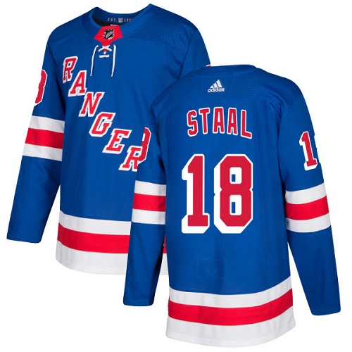 Adidas Rangers #18 Marc Staal Royal Blue Home Authentic Stitched NHL Jersey - Click Image to Close